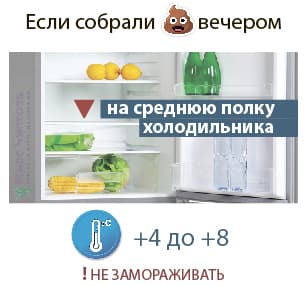 Kiek laiko laikyti išmatas šaldytuve
