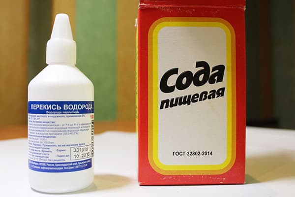 Vandenilio peroksidas ir kepimo soda