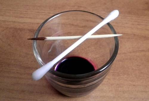 Kalio permanganato tirpalas rašalui pašalinti