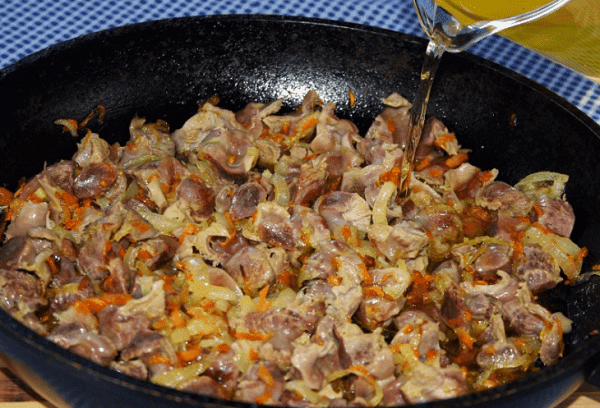 gésiers de poulet frits