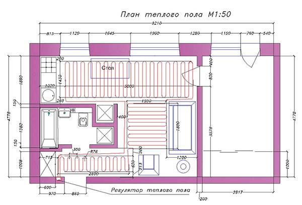 Grindinio šildymo planas bute