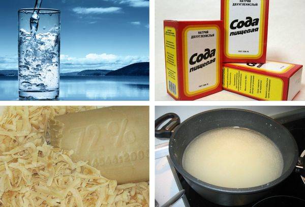 muilo ir sodos tirpalo ingredientai