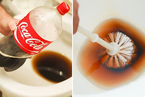 Tualeto valymas su Coca-Cola