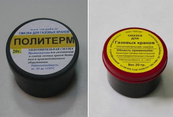 Dujų vožtuvų tepalai