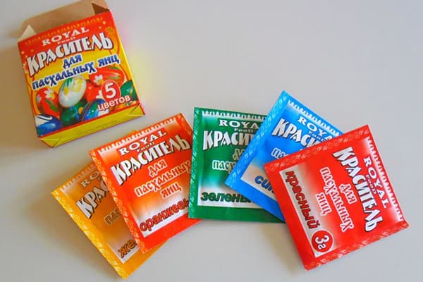 Maistiniai dažai kiaušiniams