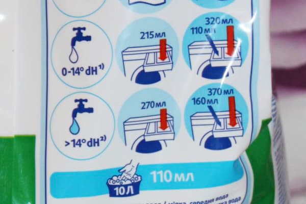Skalbimo miltelių instrukcijos