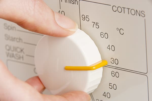 Skalbimo temperatūros režimo pasirinkimas