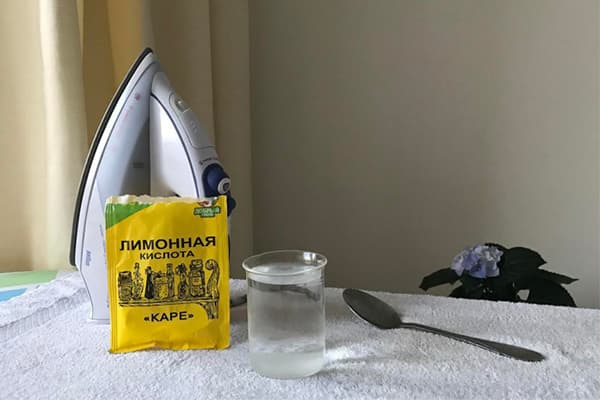 Citrinų rūgštis lygintuvui valyti