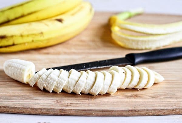 pjaustytų bananų