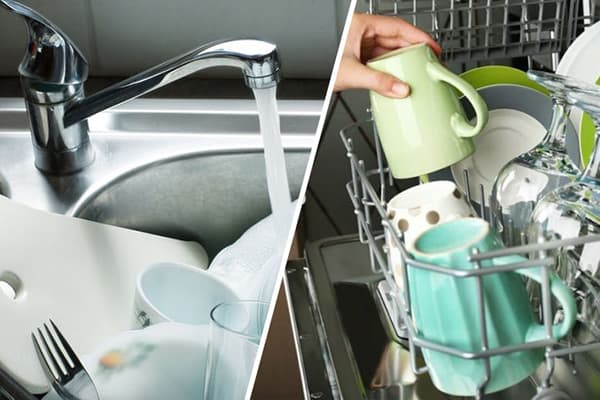 Indų plovimas rankomis ir indaplovėje