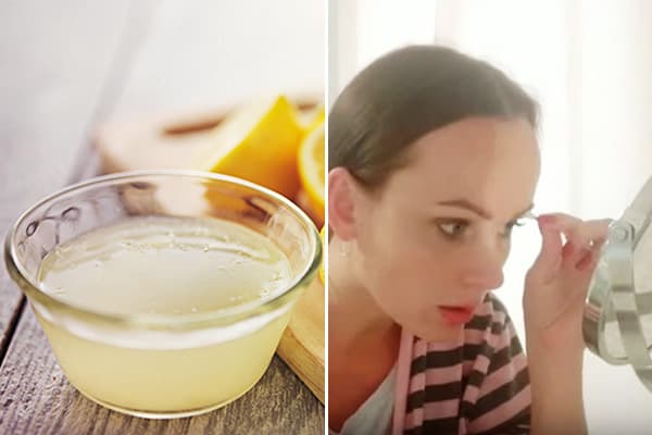 Antakių dažų pašalinimas citrinos sultimis