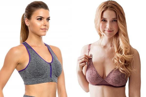 Įvairių tipų liemenėlės – sportinės ir maitinančioms mamoms