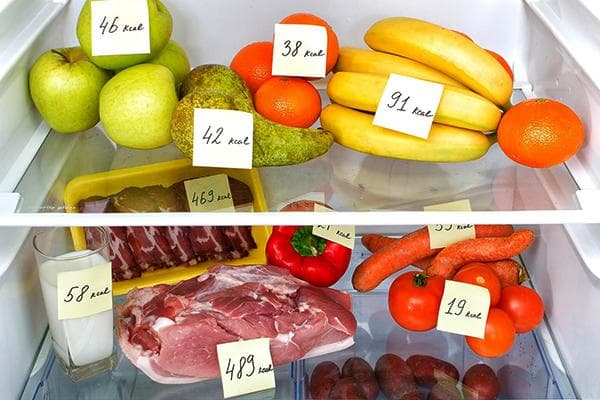 Maisto kalorijų kiekis šaldytuve