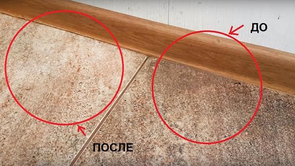 Virtuvės grindys prieš ir po valymo su Karcher