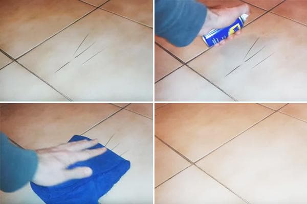 WD-40 pado žymėms ant grindų