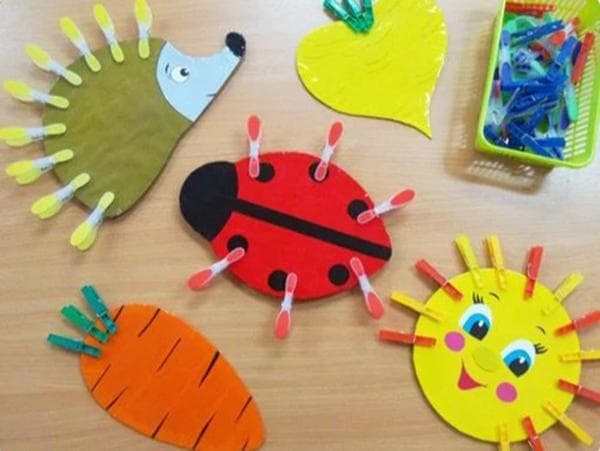 Žaidimai su skalbinių segtukais vaikams