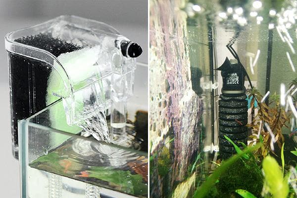 Išoriniai ir vidiniai filtrai akvariumams