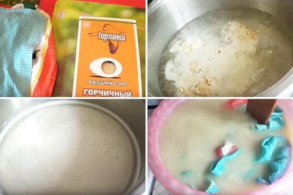 Skalbinių balinimas garstyčiomis