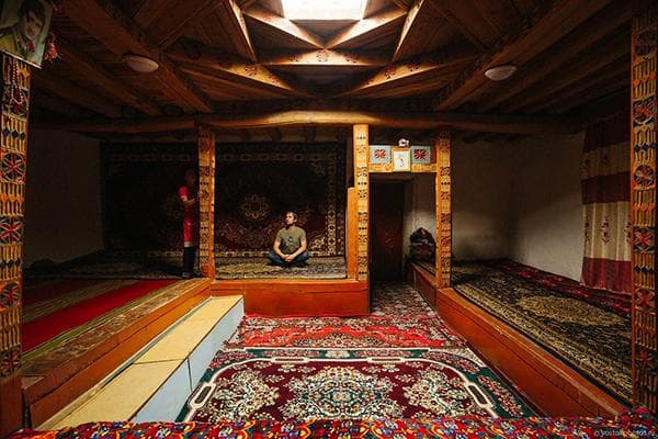 Tradicinis Uzbekistano interjeras