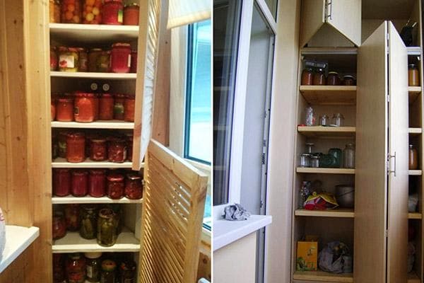 Naminių ingredientų stiklainių laikymas balkone