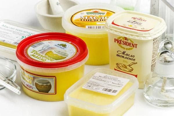 Ghee iš skirtingų kompanijų