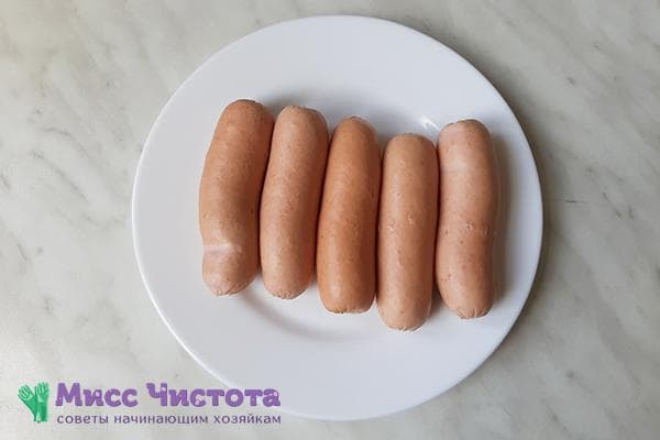 Salchichas hervidas