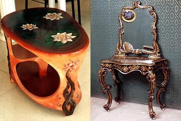 Papier-maché baldai
