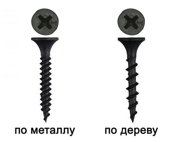 Juodi varžtai metalui ir medienai