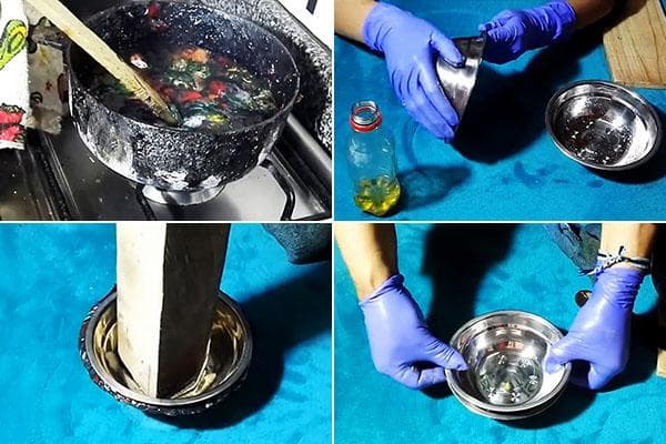 Plastikinio dubenėlio gaminimas iš ištirpusių butelių kamštelių