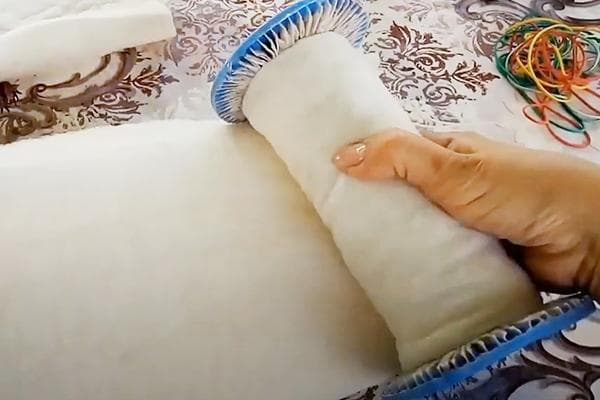 Ant baseino filtro kasetės rėmo apvyniojamas poliesteris