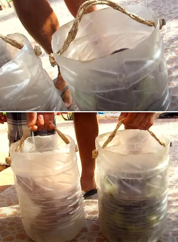 Naminis kibiras iš plastikinio baklažano