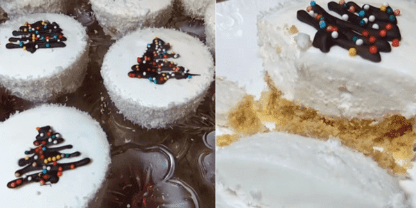 Sniego eglutės pyragas