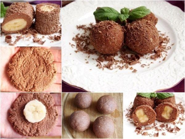 Desertas Bananai šokoladinėje varškėje