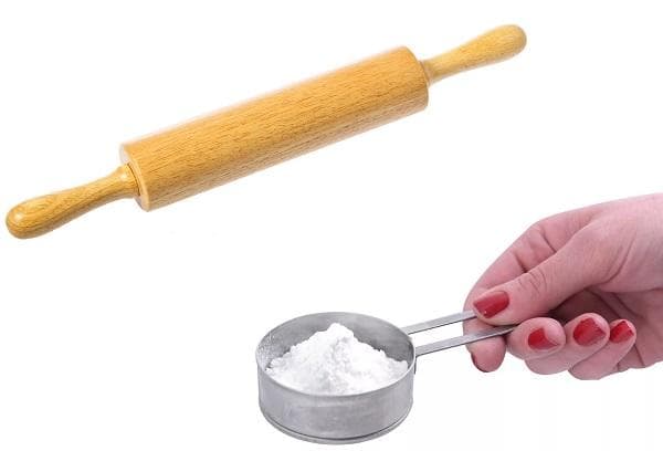 Cukrų sumalkite kočėlu