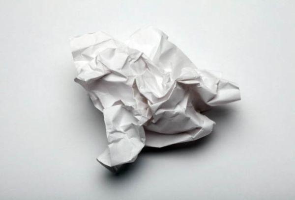 Verfrommeld papier