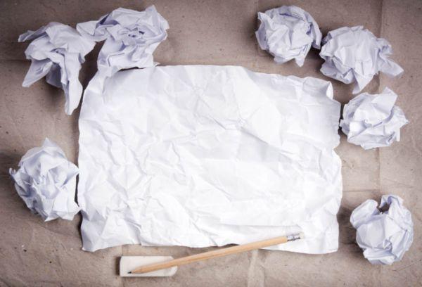Verfrommeld papier