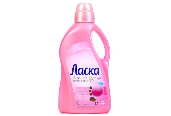 Gelis vilnonių gaminių plovimui Laska iš Henkel