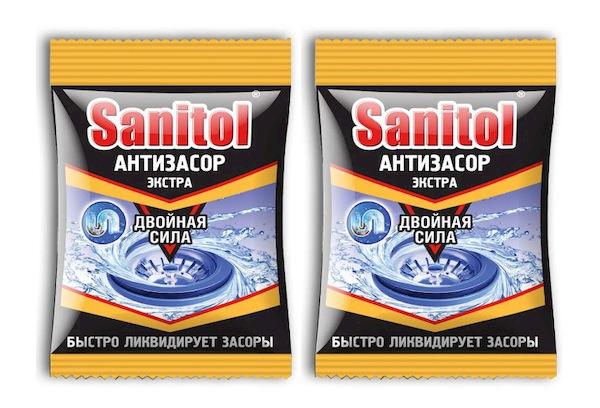Sanitol Anti-Clog milteliai vamzdžių valymui