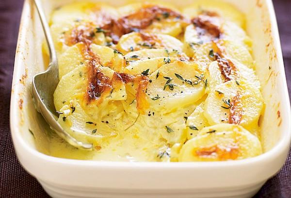 Lazy gratinas su šaldytomis bulvėmis ir grietine