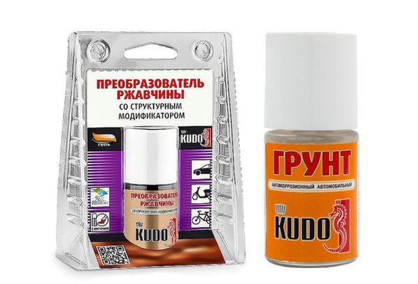 Rūdžių keitiklis su konstrukciniu modifikatoriumi iš KUDO